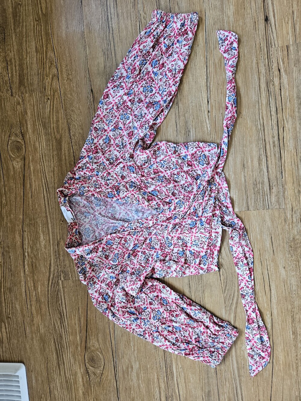 Pink Wrap Blouse